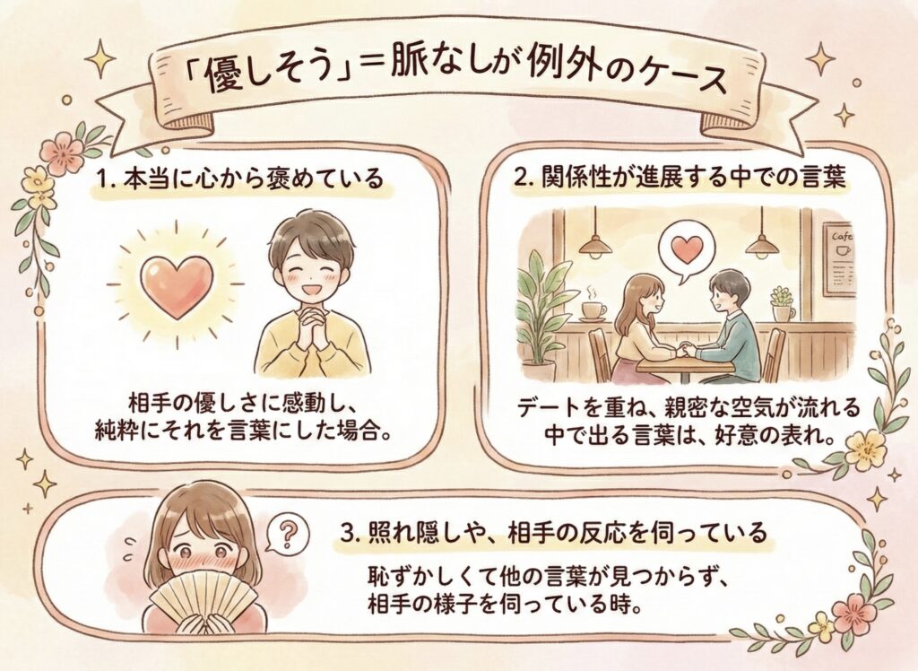 優しそう 脈なし 例外のケース