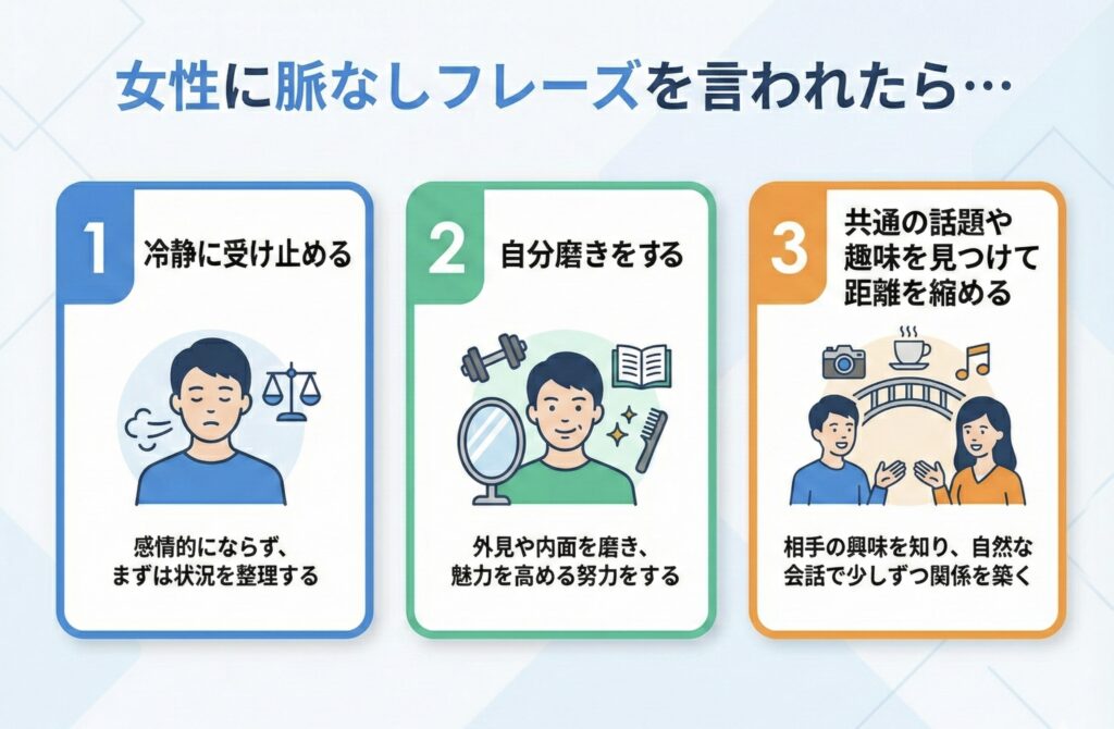 女性に脈なしフレーズを言われたら