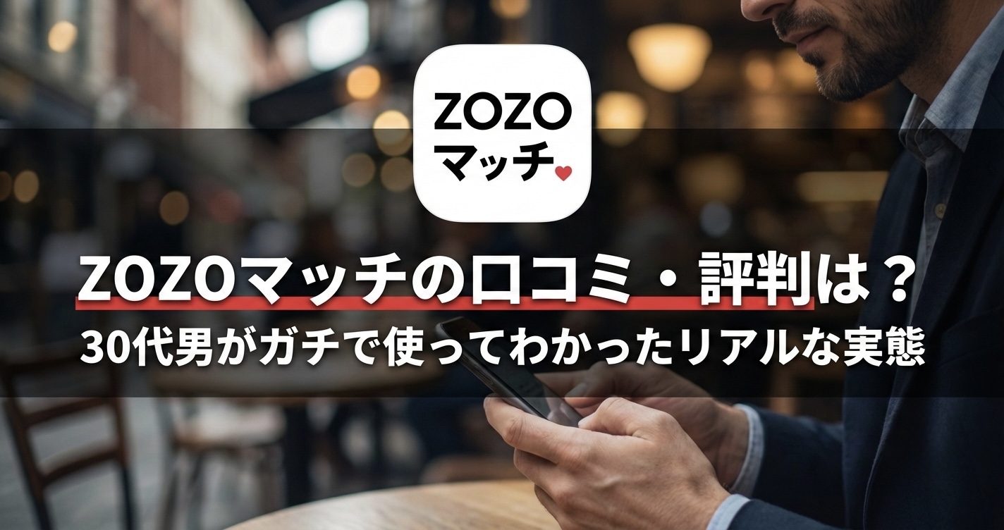 ZOZOマッチの口コミ・評判は？30代男がガチで使ってわかったリアルな実態