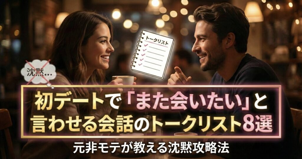 初デートで「また会いたい」と言わせる会話のトークリスト8選｜元非モテが教える沈黙攻略法